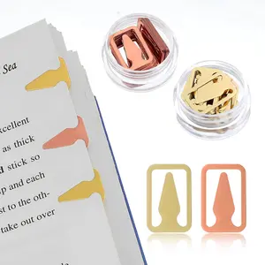 100 count Book Line Markers, /Rose  Metal Bookmarks Tin Mixed Metals Book Page Markers Book Marker Clips Book Annotation Supplies