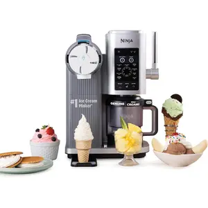 Ninja CREAMi Scoop & Swirl Ice Cream Maker, Soft Serve Desserts, Sorbet, Milkshakes, Frozen Yogurt and More, 13-in-1 Programs, Includes Handle and Two 16 oz 2-in-1 Pints