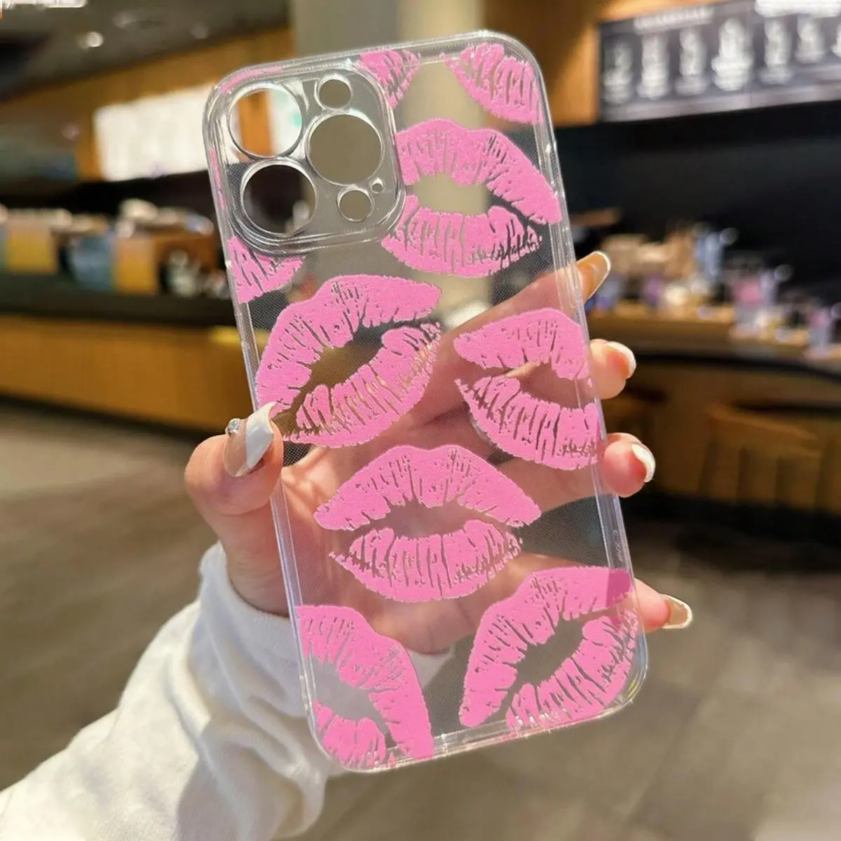 Lip Pattern Phone Case, Fashion Decorative Phone Protector Cover, Phone Compatible With iPhone Series Smartphone Protective