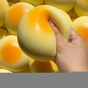 Cream Bun Bread Squishy - 4" Slow Rising Squishy Toys, Super Soft Food Squishies, Sensory Stress Relief Squeeze Toys for Adults, Cute Desk Fidget Toy
