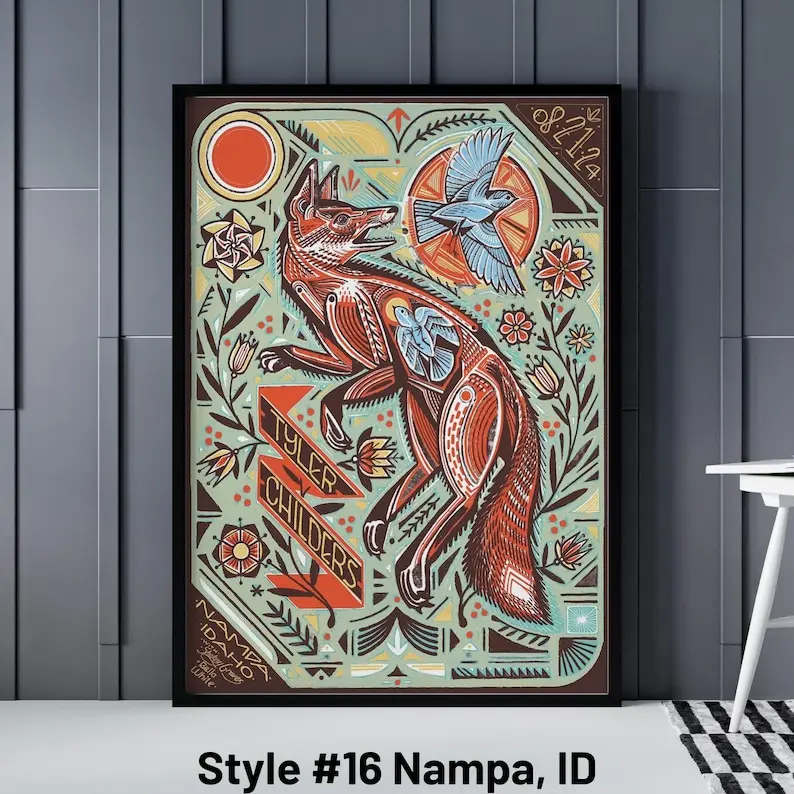 Tyler Childers All Gig Posters - Tyler Childers Missoula Washington Grizzly Stadium - George The Gorge Poster - Ford Idaho Poster