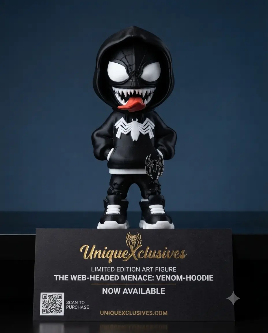3D Printed Spider-Verse Inspired Hooded Collectible Figure | Miles Inspired, Gwen Inspired & Shadow Symbiote Variant | Gamer Desk Decor | Superhero Fan Gift | Handmade Display Statue