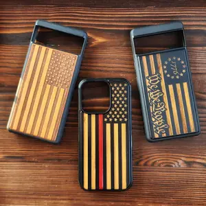 Flag Phone Case - For Google Pixel 6a 6 6 Pro 7 7 Pro - Wood Phone Case - Patriotic Phone Case