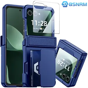BSNRM Compatible with Motorola Razr 2026 / 2025 / 2024 card holder case with Card Holder, RFID Wallet Protection, Rugged Protective Cover, Drop Resistant Design with Screen Protection for Razr 2026/Razr 2025/Razr 2024 #Daily Essentials