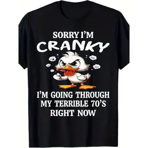 [Funny T-Shirt] 100% Funny "Terrible 70s" Duck Graphic T-Shirt | Unisex Casual Humorous Vintage-Inspired Design, Machine Washable, Sizes S-5XL, Durable Print Quality