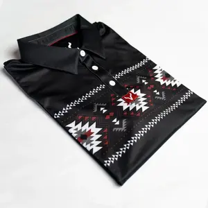 Vexil Brand - Polo - Aztec - Black- Stylish Western Wear Menswear Top Casual Fabric