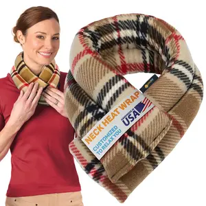 Microwavable Neck Heating Wrap, Cotton & Fleece, London