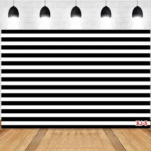 Photography Background Classic Black And White Horizontal Stripes Simple Fashion Texture Birthday Party Photo Studio Backdrop