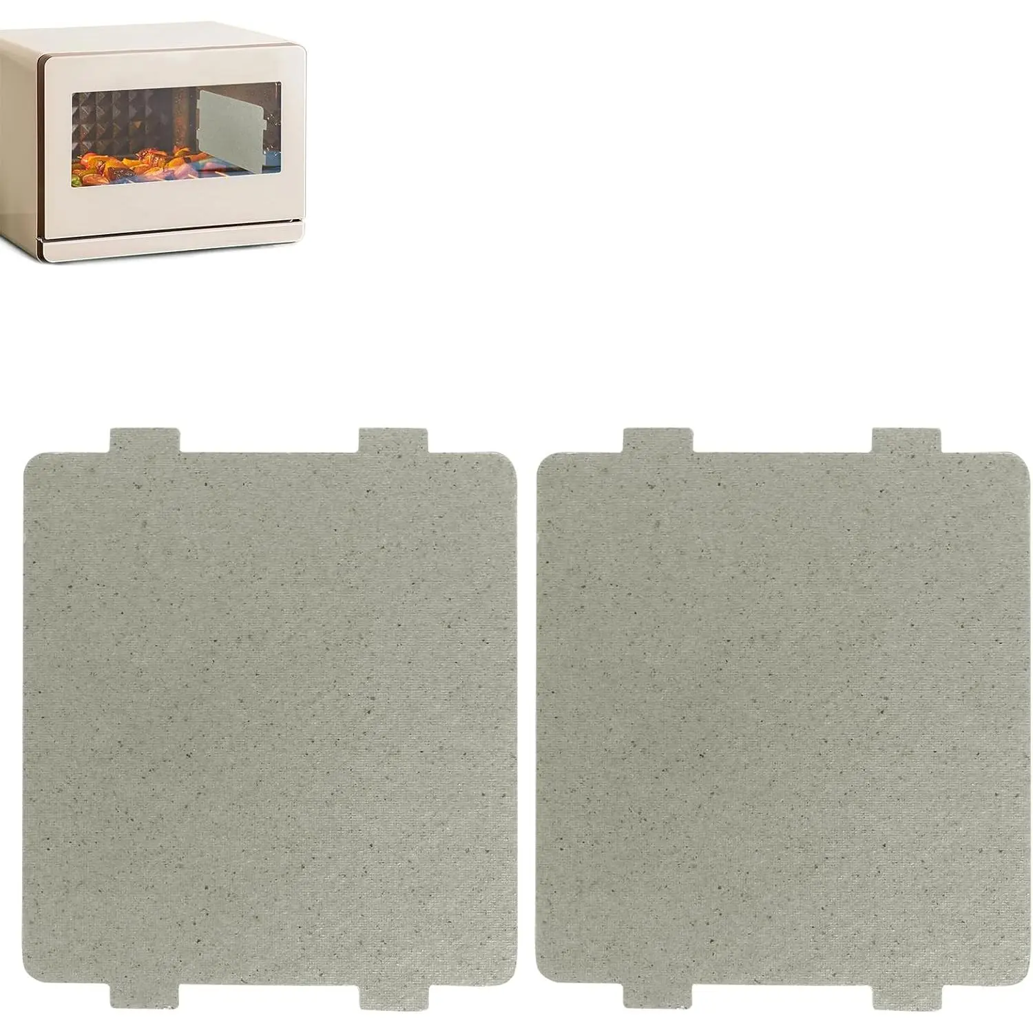 2 count Waveguide Cover, Universal Mica Sheet for Microwave Oven, Cut to Size, 108mmX99mm