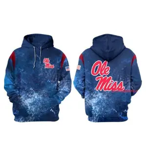 Ole Miss White Camo Team Hoodie 3D Hoodie Pullover