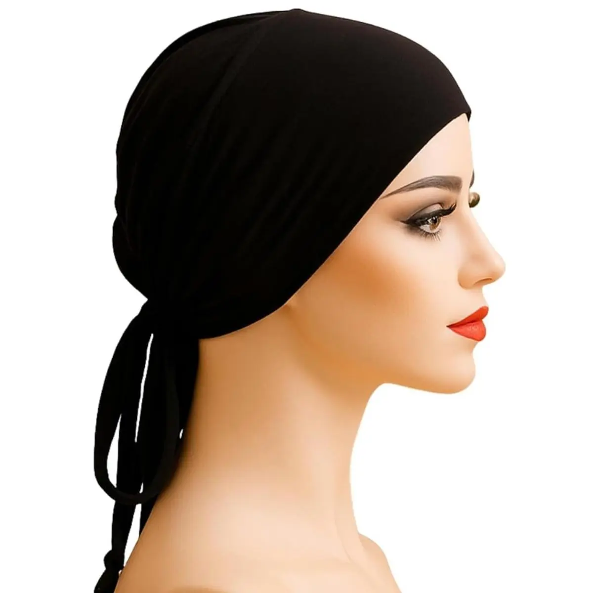 Ultra Grip Cap Black - Non-Slip Hijab Undercap with Silicone Grip & Tie-Back for Daily Wear by Get A Grip For Muslim