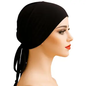 Ultra Grip Cap Black - Non-Slip Hijab Undercap with Silicone Grip & Tie-Back for Daily Wear by Get A Grip For Muslim