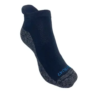 Low-Cut Black Merino Wool Grounding Socks