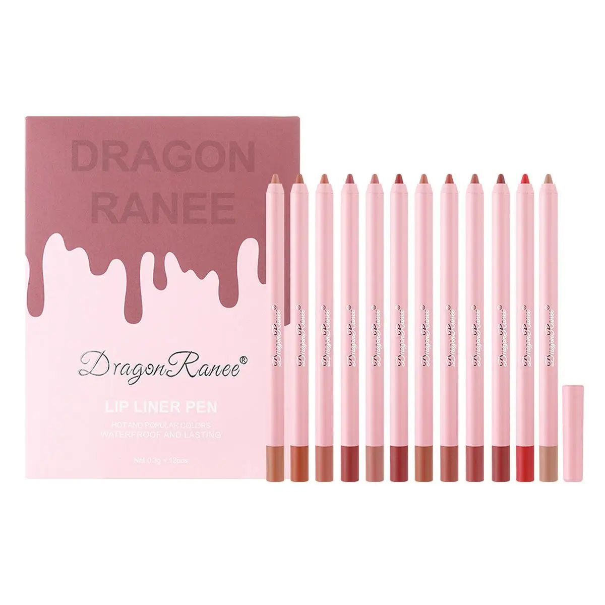 Multi Stick Lip Liner, 12pcs/set Long Lasting Lip Liner Set, Waterproof Matte Lip Liner Pencil Suitable for All Occasions Makeup