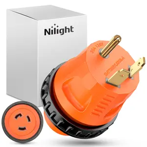 Nilight 30 A to 30A RV Power Adapter Twist Locking Connector TT-30P Male Plug L5-30R Female Receptacle for Generator Camper Caravan Shore Converter