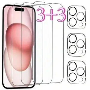 6-In-1, 3 High-Definition Protective Tempered Films And 3 Camera Lens Protective Films, Suitable For IPhone 12/13/14/15/16/Pro/Pro Max Series. Screen Protection Essentials, Phone Screen Protector