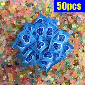 50pcs Mini Glow-In-The-Dark Animal Resin Models, Collectible Figurine, Figures, Surprise Mystery Bag, Dollhouse Decor, Fairy Garden Decoration, Birthday Gift, DIY Crafts, Ornaments