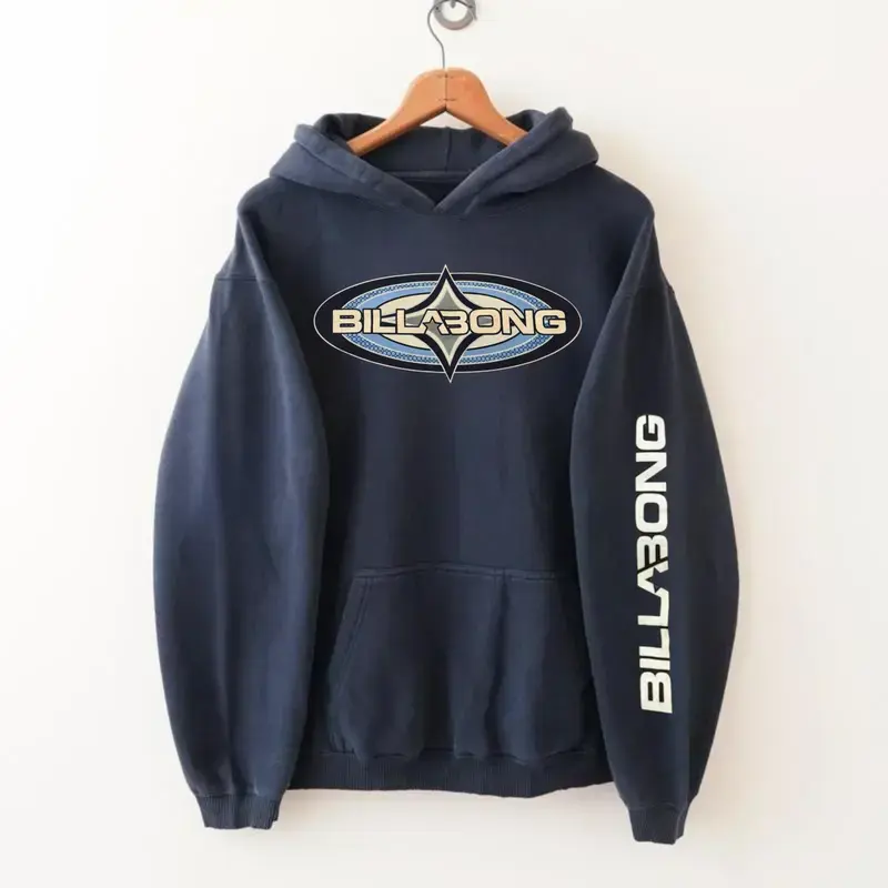 Y2K Billabong Surfboard Print Hand Hoodie - Cotton Fabric, Comfortable & Durable, Hoodie For Women, Womenswear