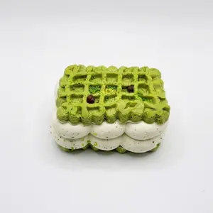 Matcha Waffle  | "Liquid Core" Water-Sensation Squishy - Handmade Food-Grade Silicone, Creamy Slime Texture, Stress Relief