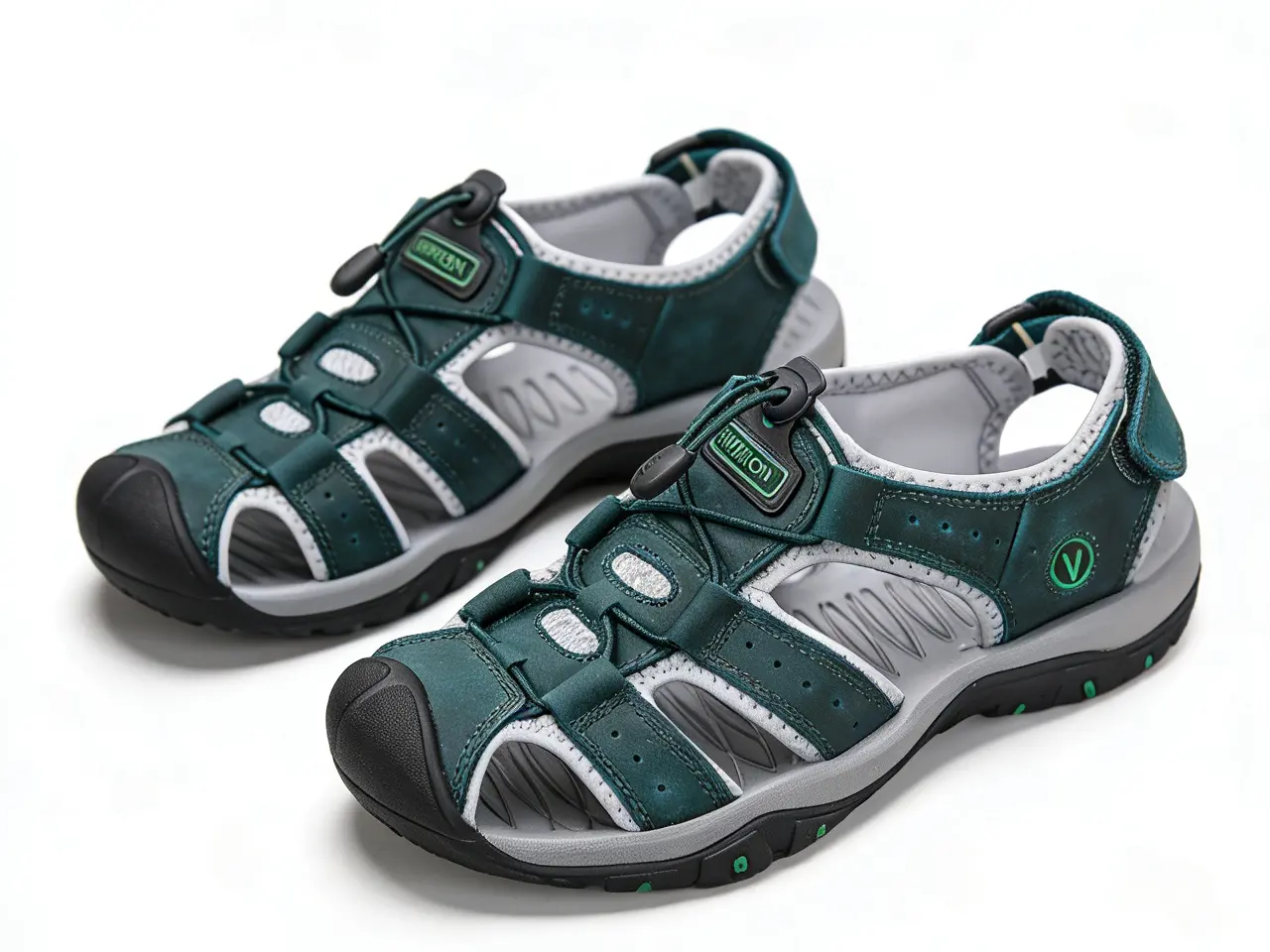 Unisex Closed-Toe Durable Sport Sandals - Quick-Dry Water Shoes with Protective Toe Cap, Adjustable Drawstring for Hiking, Walking, Beach Activities, Durable Sandals, Walking Shoe Sandals