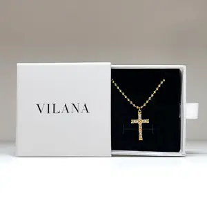 Dainty Beaded Cross Necklace