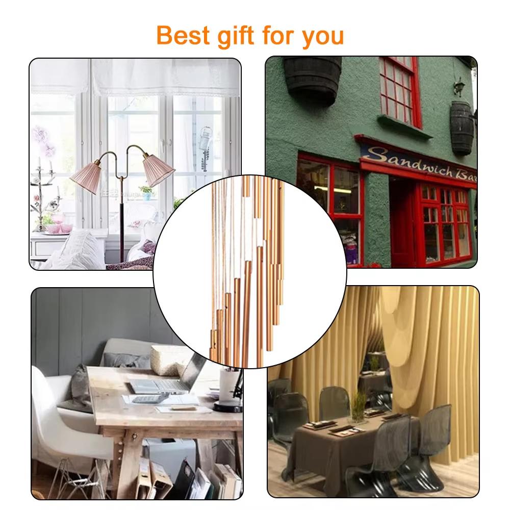 Retro style outdoor wind chimes perfect for decorating gardens and home patios emit soothing sounds that add a vibrant and colorful atmosphere to any outdoor space