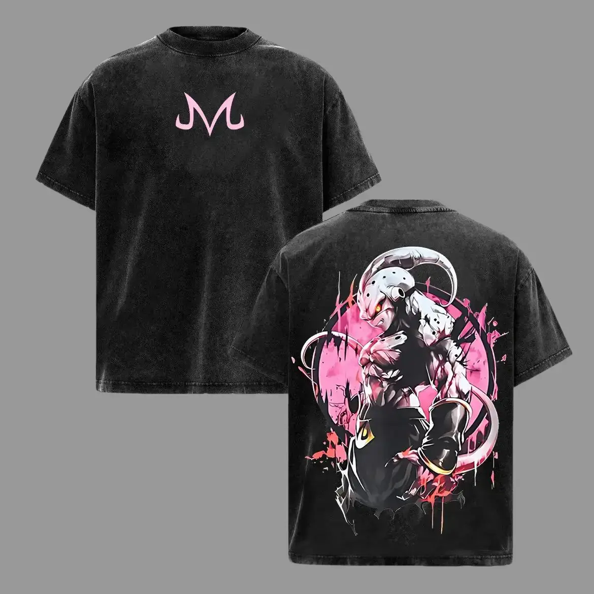 Unisex Saiyan Goku Washed T-shirt with 80s/90s street style design, pure cotton anime T-shirt, gift.