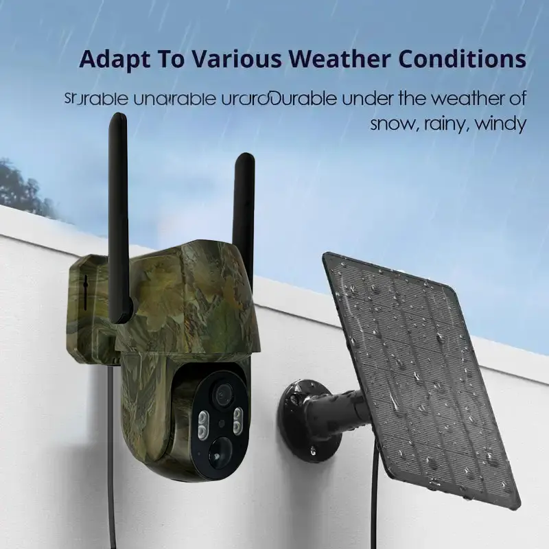 Solar-Powered 4G LTE Trail horse camara – 2K Live View, No WiFi/Wires, Remote App, Waterproof, Motion Activated,Night Vision puerta Includes 4G Data Card ( Free 7days Data)) Outdoor