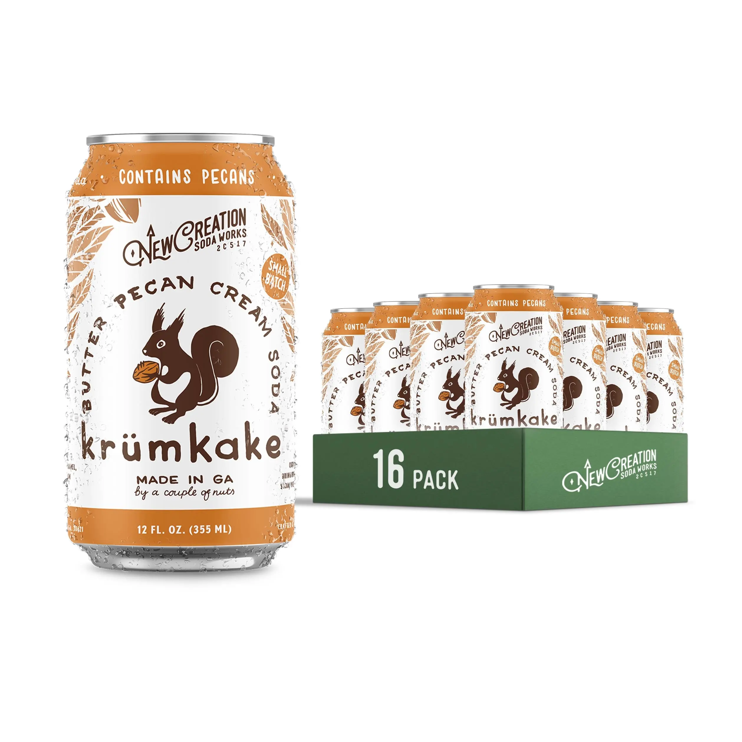 Krümkake Butter Pecan Cream Soda (16 Pack)