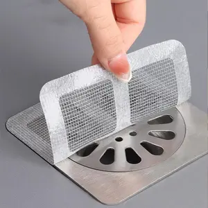 3pcs/6pcs/12pcs Floor Drain Filter Screen, Sewer Hair Blocking Sticker, Drain Strainer Cover, Drain Protector, Home Bathroom Kitchen Supplies