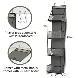 Wall-Mounted Closet Organizer Bag, Door Hanging Storage Solution, Space-Saving Design, Durable & Convenient Accessory