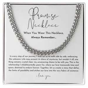 Promise Necklace For Him, Boyfriend Gift, Anniversary Gift For Him, Gift For Husband, Boyfriend Birthday Gift