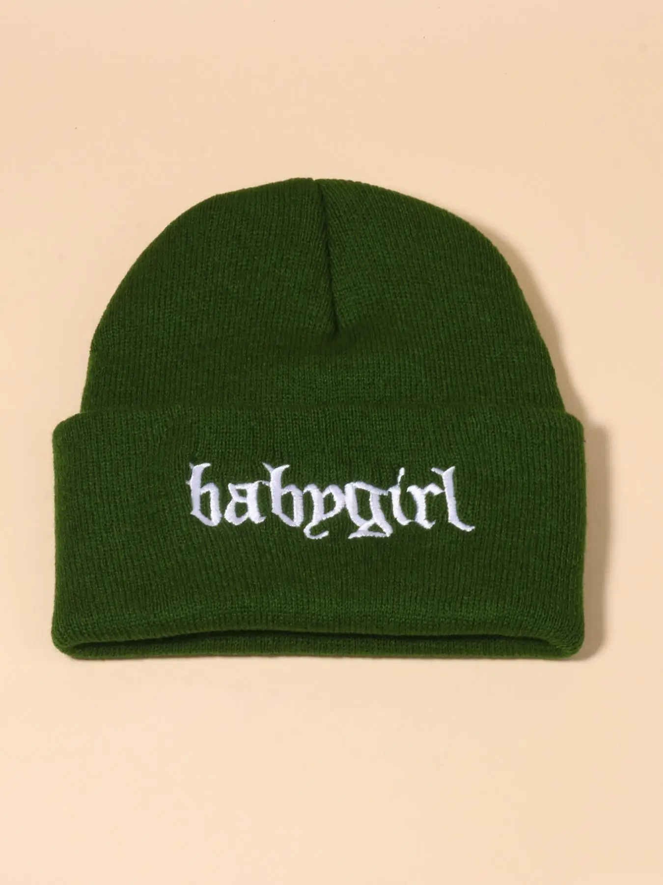 1 Piece Letter Embroidery Beanie Hat