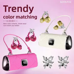 GOVILFOZ Clip-On Wireless Earbuds Bluetooth 6.0 with LED Display, HiFi Sound, Detachable Butterfly Ear Charms for a Stylish Look, Sport & Travel Ready