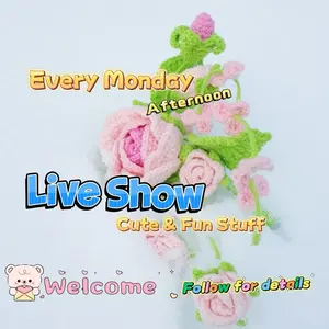 Adorable Handmade Crochets Finished Keychain with Free Gift for Live Show, Follow Me to Get More Info