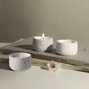 1Pcs Stylish Plaster Cup Scented Candle, Bedroom Scented Candle, Bathroom Scented Candle,Aromatherapy Candle