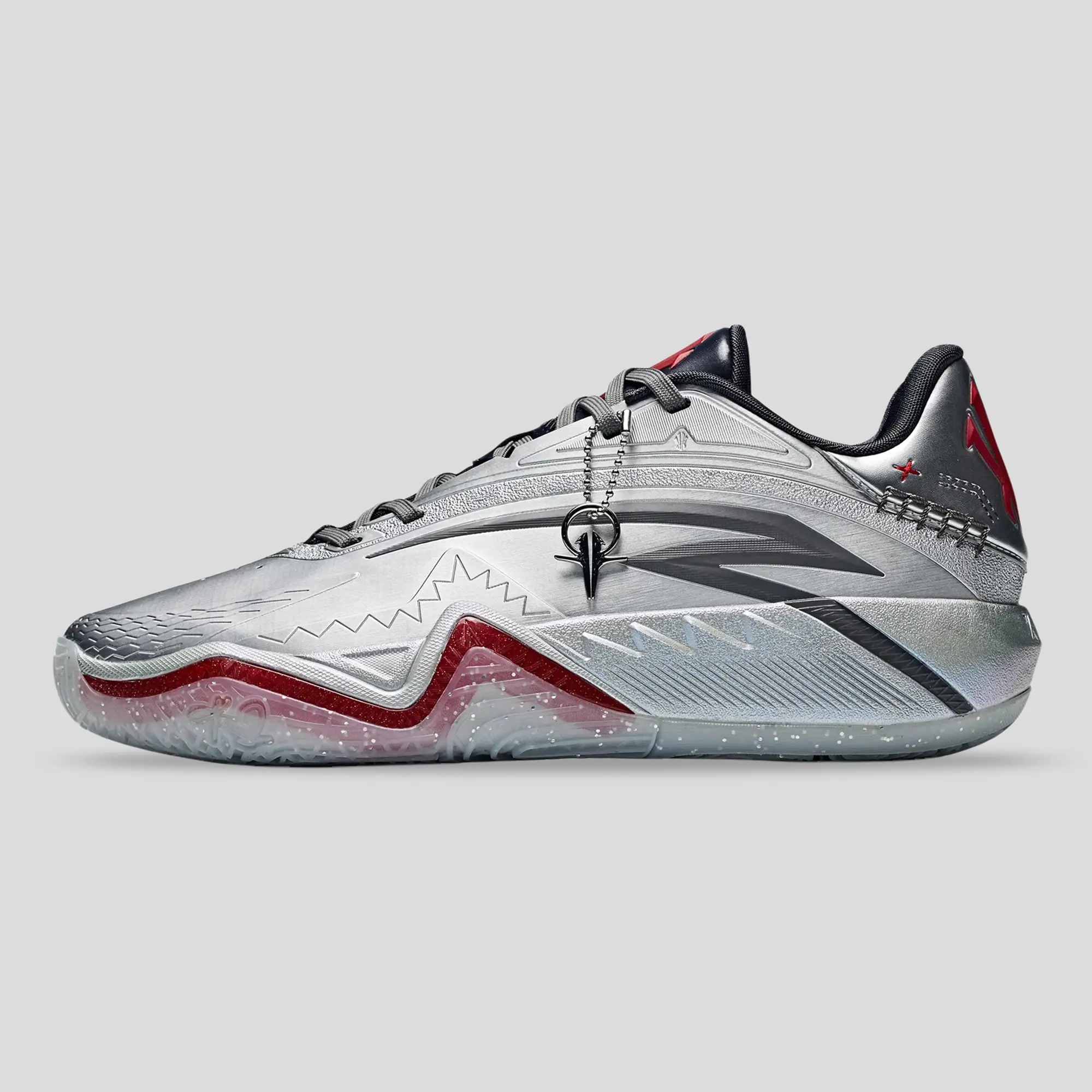 [Back to School] ANTA Unisex KAI 3 Magnetic Kyrie Ivring Professional Basketball Shoes Rebound Cushioning Energy Silver/Red BTS