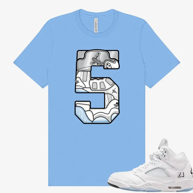 Number 5 Shirt To Match J 5 Metallic Silver AJ5 Black Metallic 2026