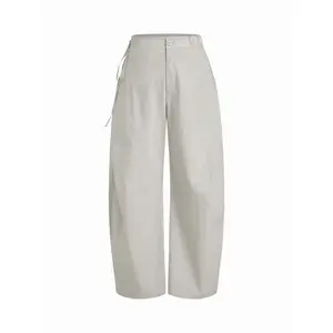 Cider Cotton-blend Low Rise Tie Side Barrel-leg Trousers