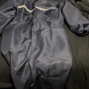 Men's One Piece Work Suit Set Spring and Summer Style Wear Resistant and Breathable with Velcro and Zipper Suitable for Machine Repair Auto Repair Painting Factories and Workshops