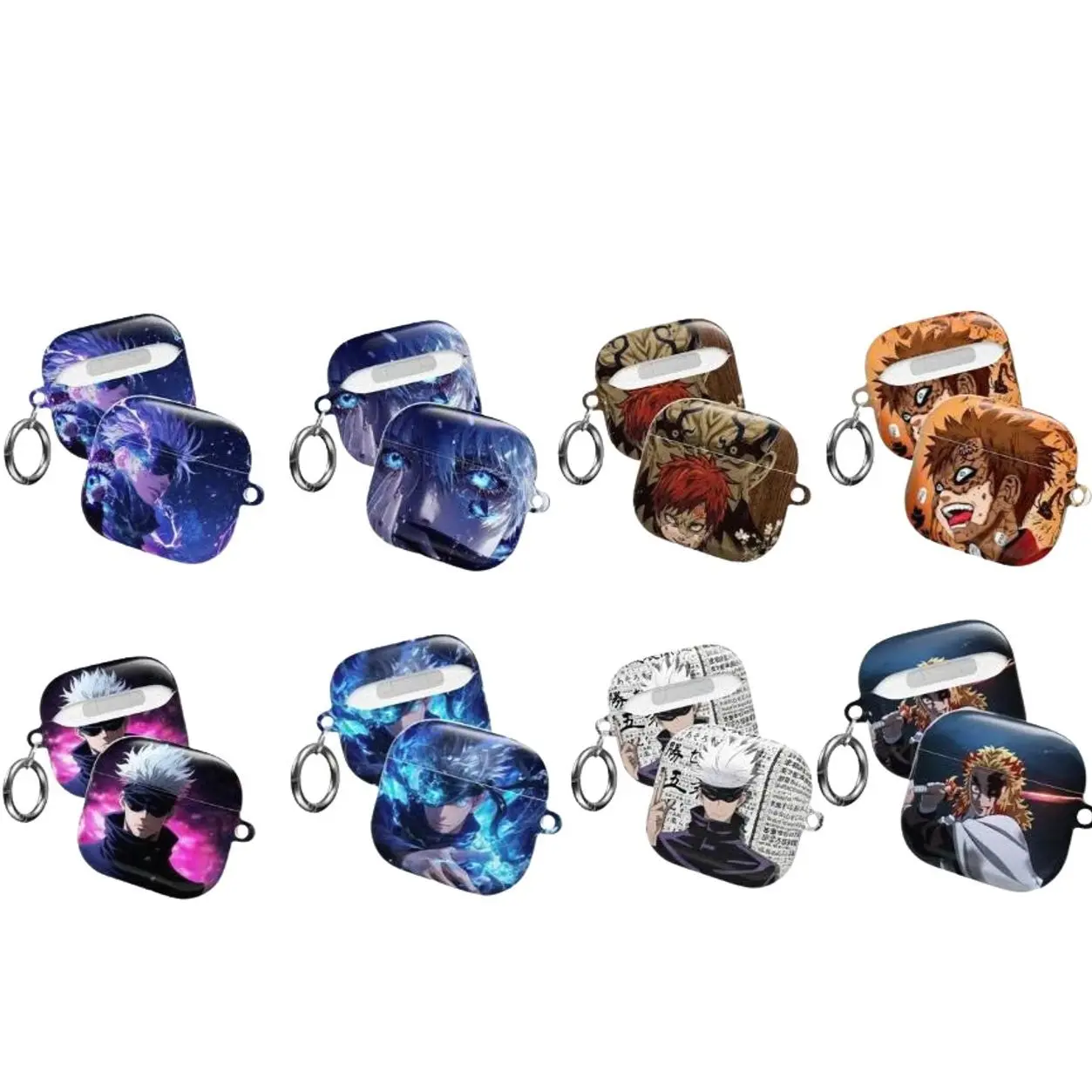 Dark Anime Ninja Aesthetic Airpods Case - Red Power Eyes Case Shockproof Protection for AirPods Pro 1 2 3 , Airpod 1 2 3 4 Aesthetic Air Pods Case Cover Protective