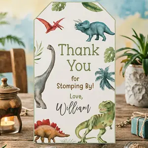 20 Dinosaur Birthday Party Invitation Tags, Dinosaur Birthday Invitations, Dinosaur Thank You Labels, Fun Kids Party Supplies