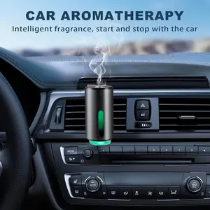Smart Car Air Freshener, USB Rechargeable Car Aroma Diffuser with LED Light, Car Vent Aroma Diffuser, Car Interior Accessories