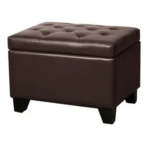 New Pacific Direct Julian Rectangular Bonded Leather Storage Ottoman 194424B-77