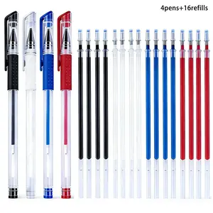 Heat Erasable Fabric Marking Pens 4 Pens + 8 Refills, No Ghost Lines,Disappearing Ink Precision Fabric Markers for Sewing Quilting Embroidery Dressmaking