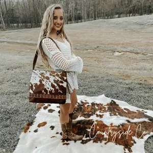 Couture Cowgirl Cowhide Leather Purse