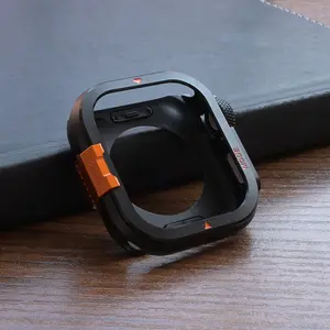 Luxury metallic Watch Case, Smart Watch Protective Cover, Watch Protector, Watch Bumper Frame for iWatch Ultra 49mm, Wearable Accessories