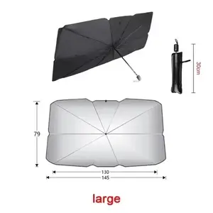 Folding Car Sunshade Umbrella for Windshield Mesh Sunshade Side Window Summer UV Protection Parasol for Car Window Easy Storage Does not apply
