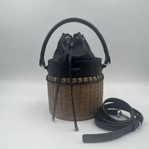 Pre-owned Yves Saint Laurent Leather Shoulder Bags Saint Laurent Bahia Bucket Bag