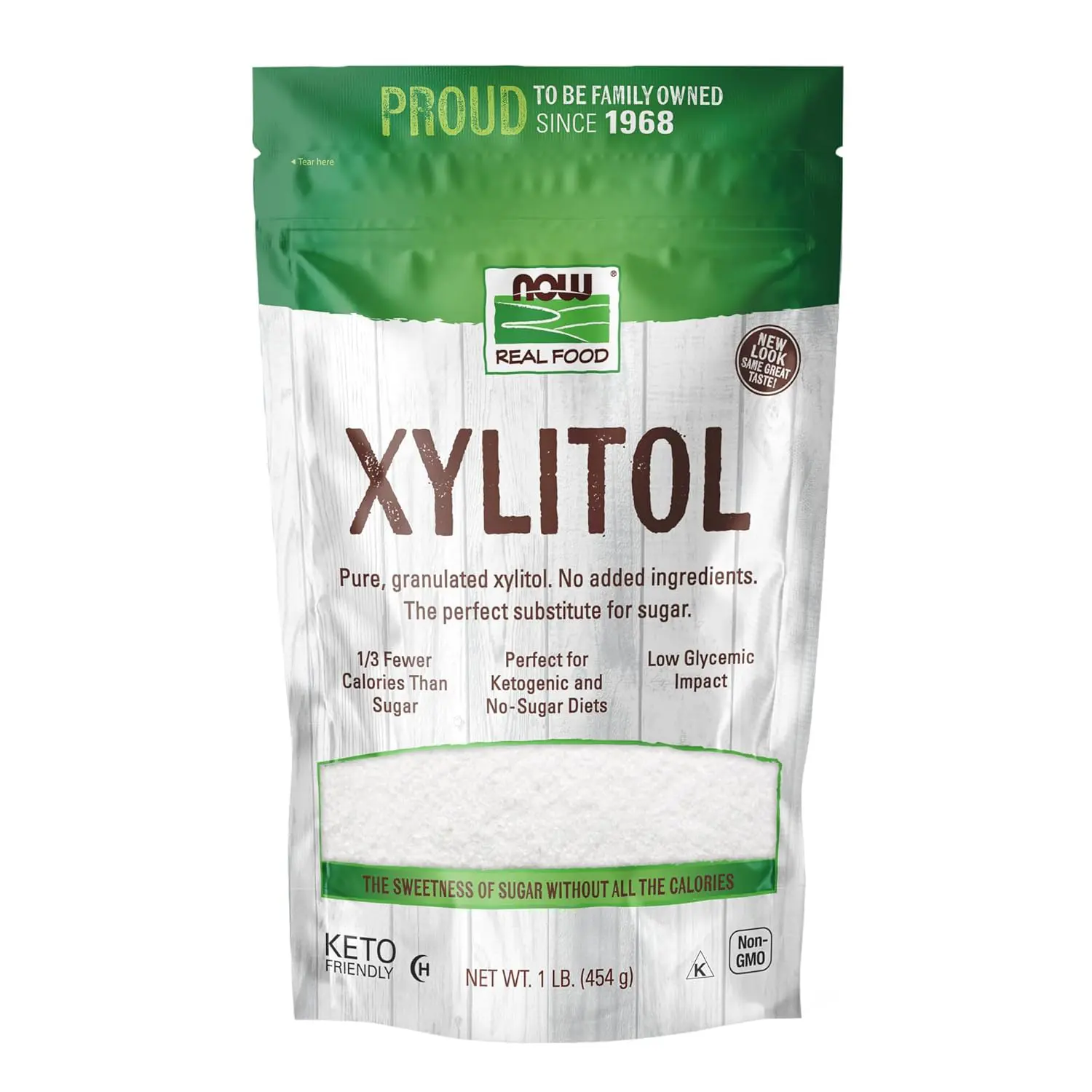 NOW Foods Pure Xylitol - Keto-Friendly Sweetener (1 lb) Flavor Sugar